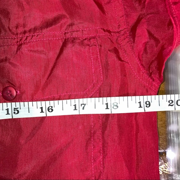 **Daniel Caron Petite Red 100% Silk Button Down Blouse - Picture 11 of 14